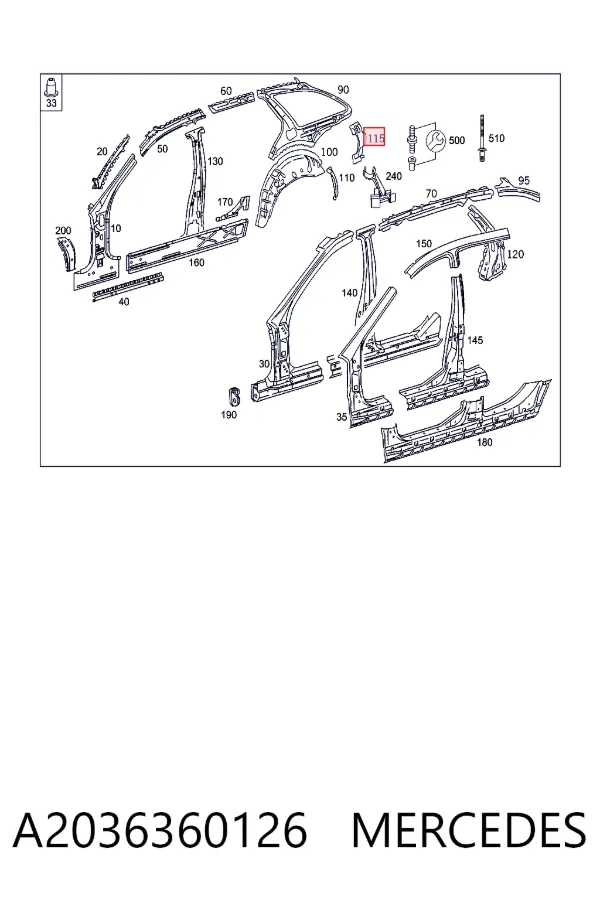  A2036360126 Mercedes
