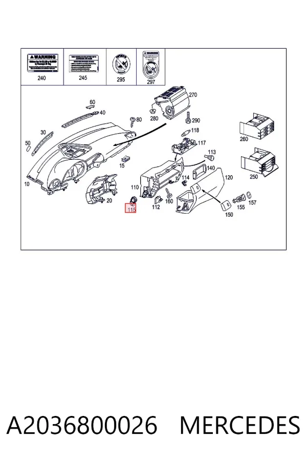  A2036800026 Mercedes