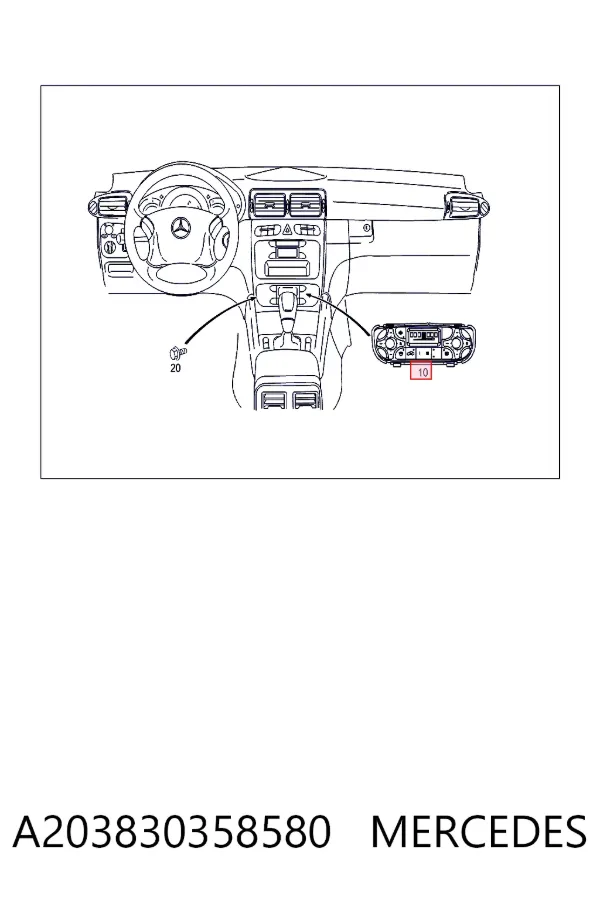 Unidade de controlo dos modos de aquecimento/condicionamento Mercedes CLK C209
