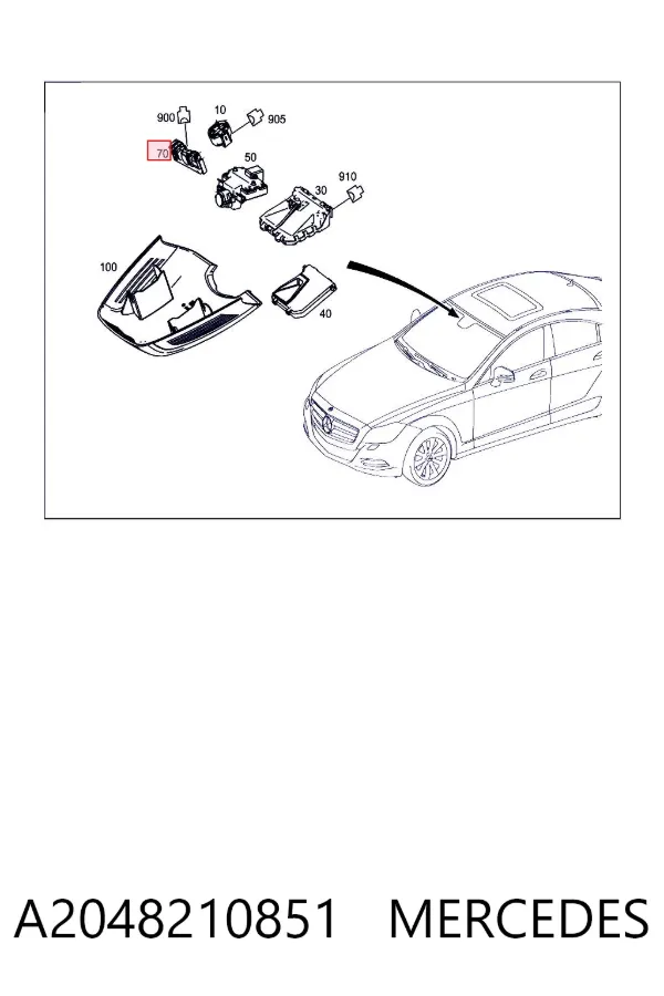 Sensor de chuva A2048210851 Mercedes