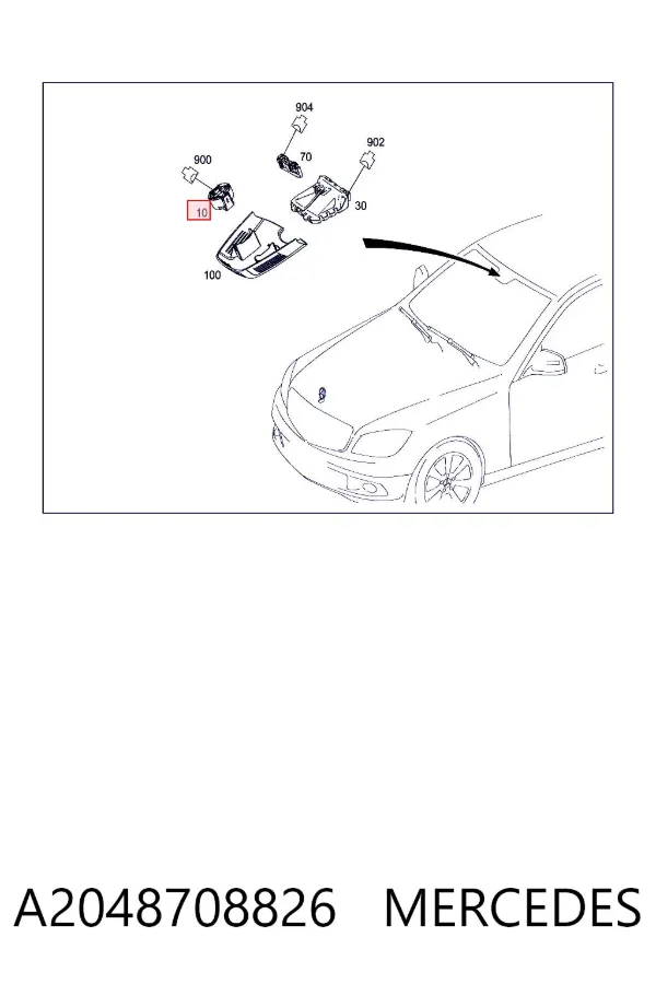 Sensor de chuva A2048708826 Mercedes