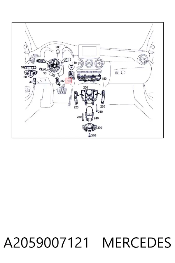 Fecho de ignição Mercedes GLC X253