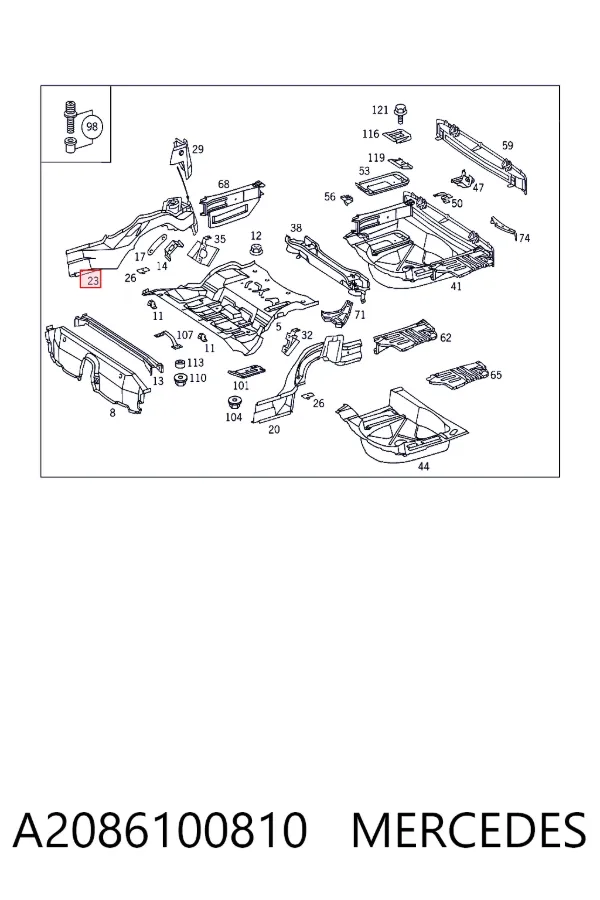  A2086100810 Mercedes
