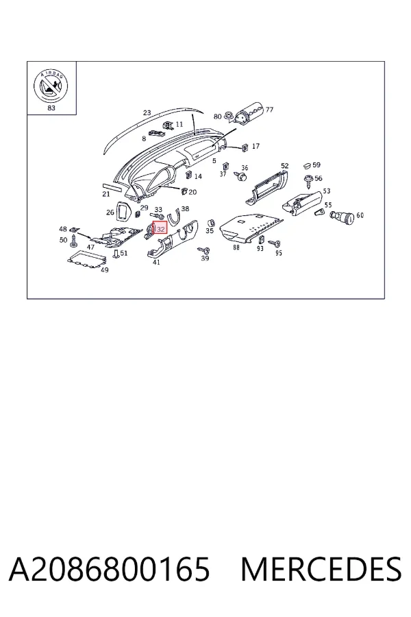  A2086800165 Mercedes
