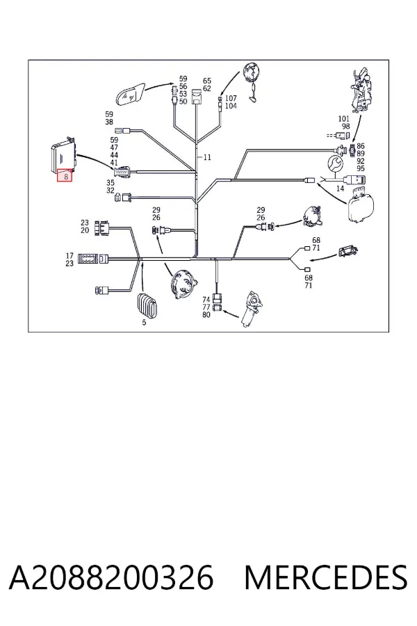 Unidade de conforto A2088200326 Mercedes