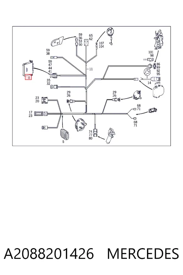 Unidade de conforto A2088201426 Mercedes