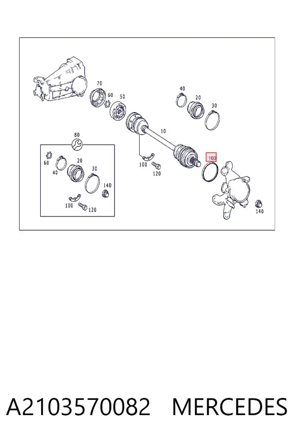 Anel de ABS A2103570082 Mercedes