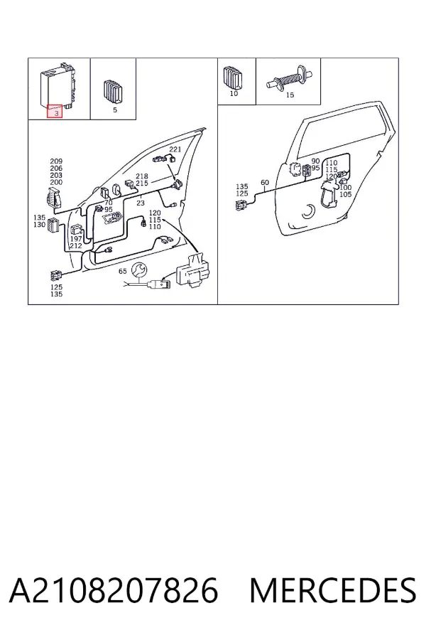 Unidade de conforto A2108207826 Mercedes