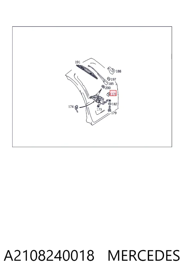 Relê de controlo de limpador pára-brisas A2108240018 Mercedes