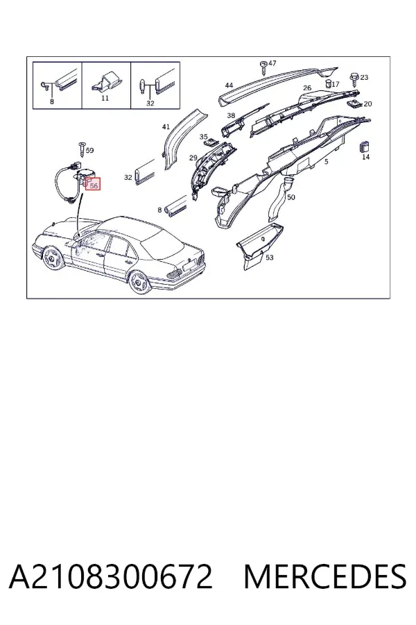 Sensor de sujidade de ar A2108300672 Mercedes