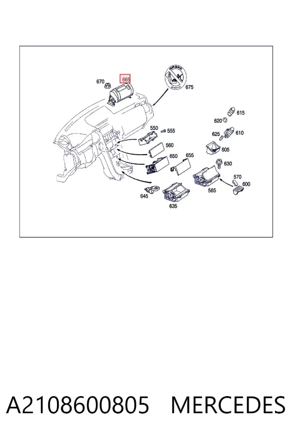Cinto de segurança (AIRBAG) de passageiro A2108600805 Mercedes