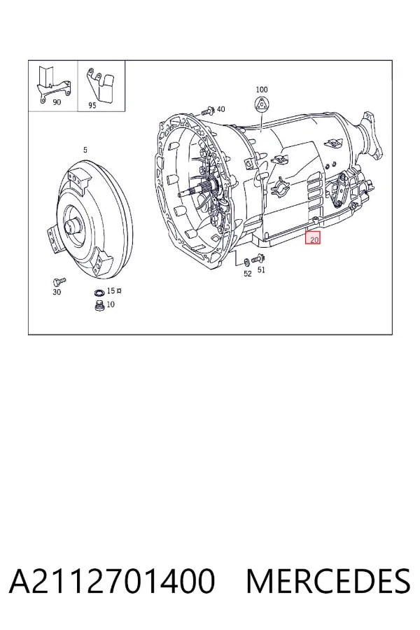 Caixa Automática de Mudança montada A2112701400 Mercedes
