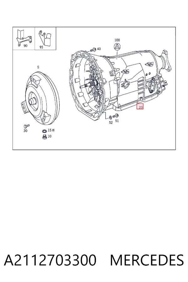 Caixa Automática de Mudança montada A2112703300 Mercedes