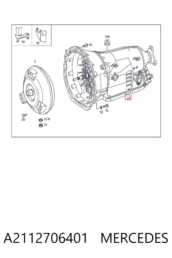 Caixa Automática de Mudança montada A2112706401 Mercedes