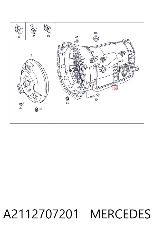 Caixa Automática de Mudança montada A2112707201 Mercedes