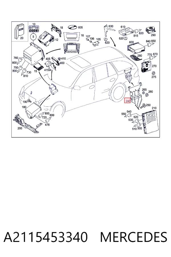  A2115453340 Mercedes