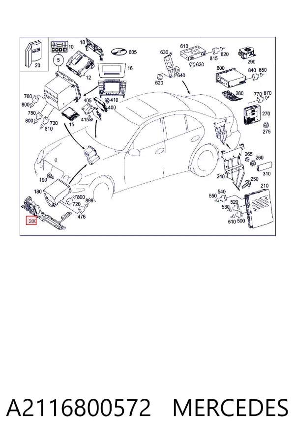  A2116800572 Mercedes