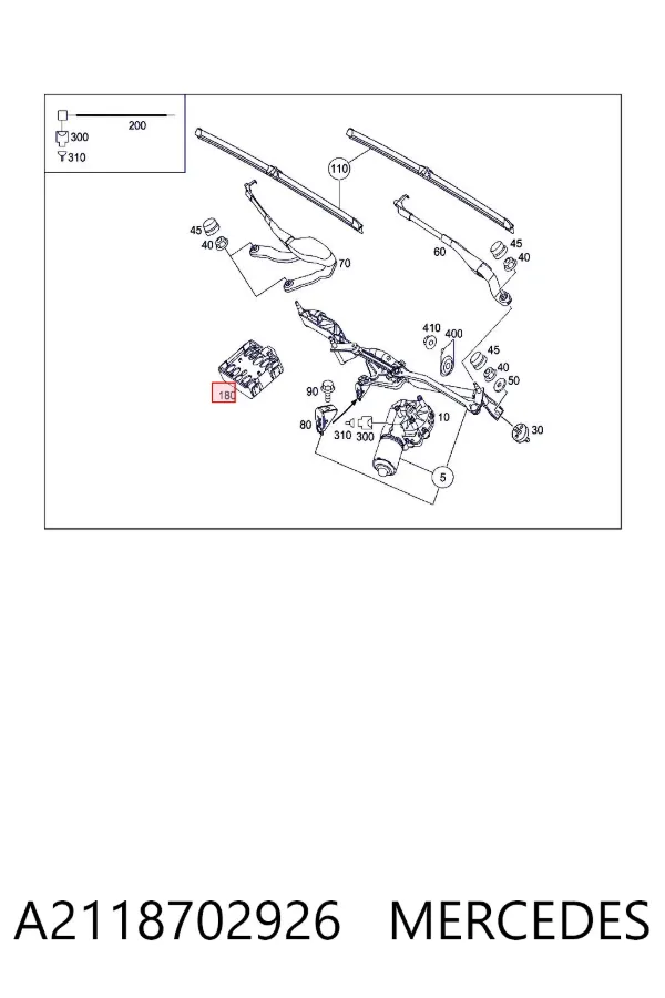 Sensor de chuva A2118702926 Mercedes