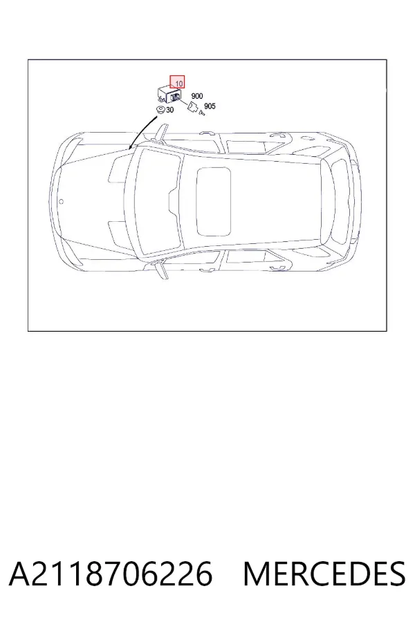 Módulo de controle (ECU) de nivelamento dos faróis A2118706226 Mercedes