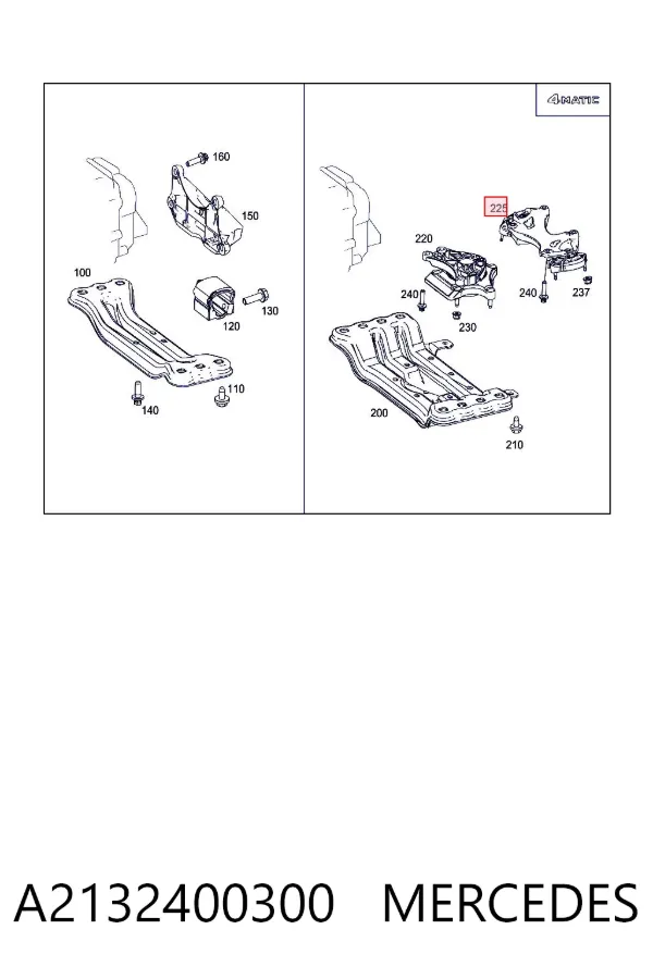 Coxim de transmissão (suporte da caixa de mudança) Mercedes S A217
