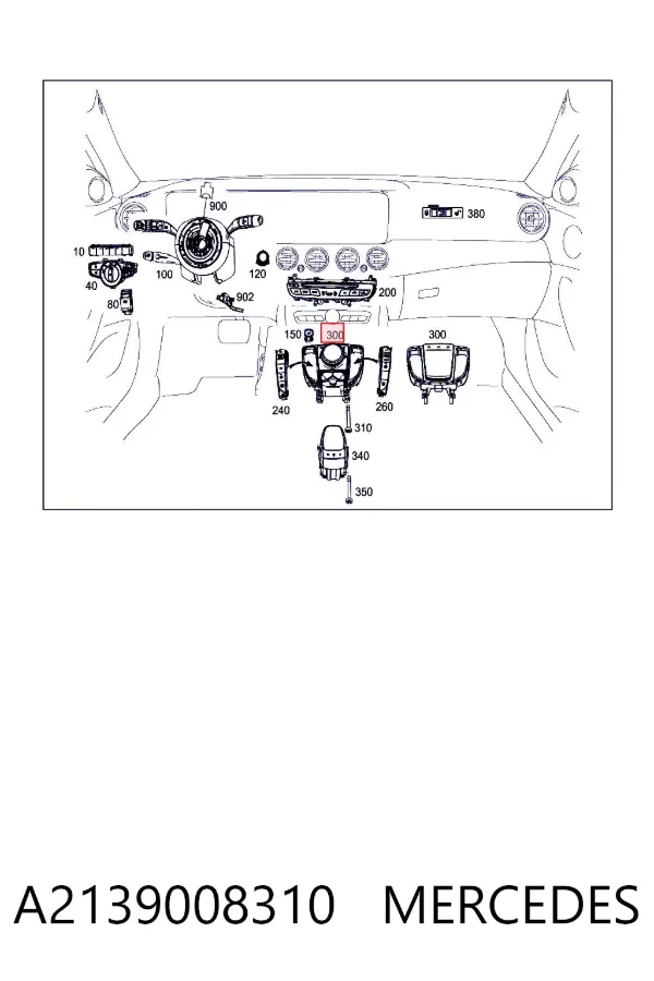 Joystick multifuncional de controlo A2139008310 Mercedes