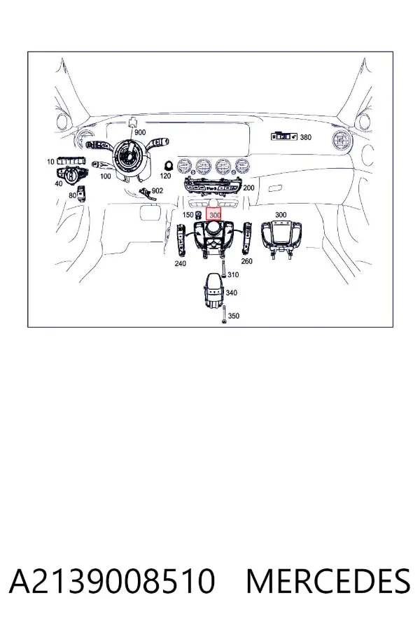 Joystick multifuncional de controlo A2139008510 Mercedes
