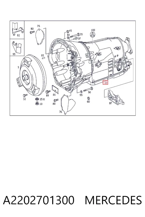Caixa Automática de Mudança montada A2202701300 Mercedes