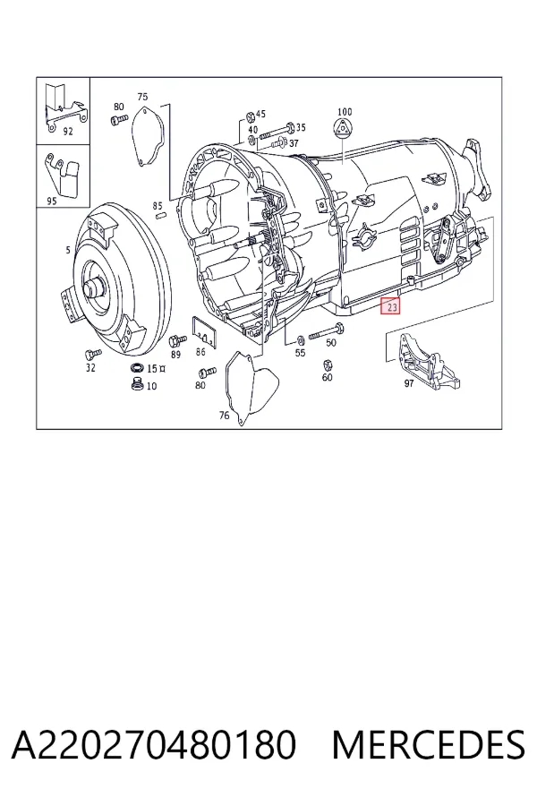 Caixa Automática de Mudança montada A220270480180 Mercedes