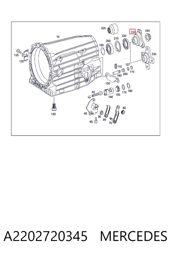 Flange traseiro da Caixa Automática de Mudança/Caixa Mecânica de Mudança A2202720345 Mercedes