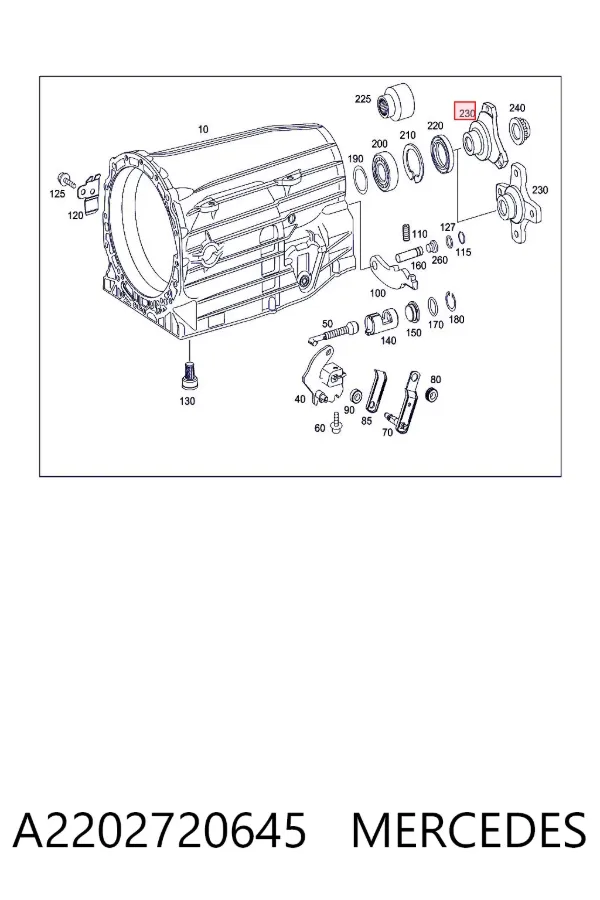 Flange traseiro da Caixa Automática de Mudança/Caixa Mecânica de Mudança A2202720645 Mercedes