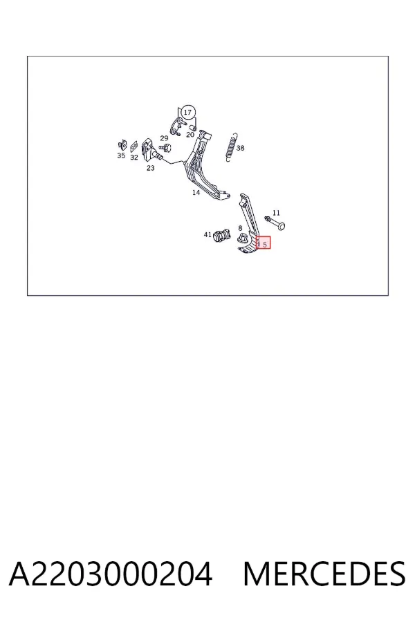 Pedal de gás (de acelerador) A2203000204 Mercedes