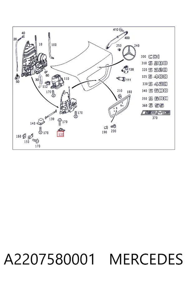  A2207580001 Mercedes