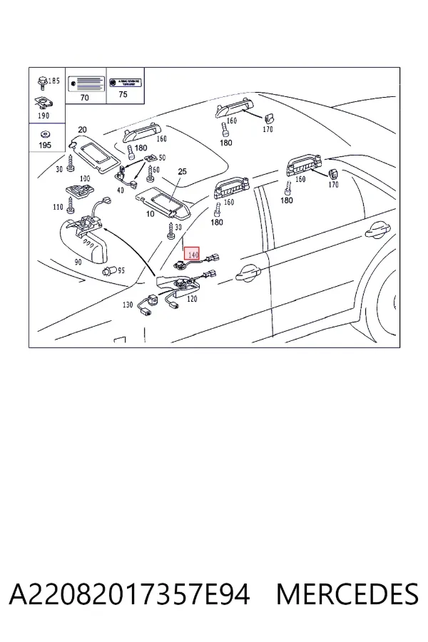Microfone A22082017357E94 Mercedes