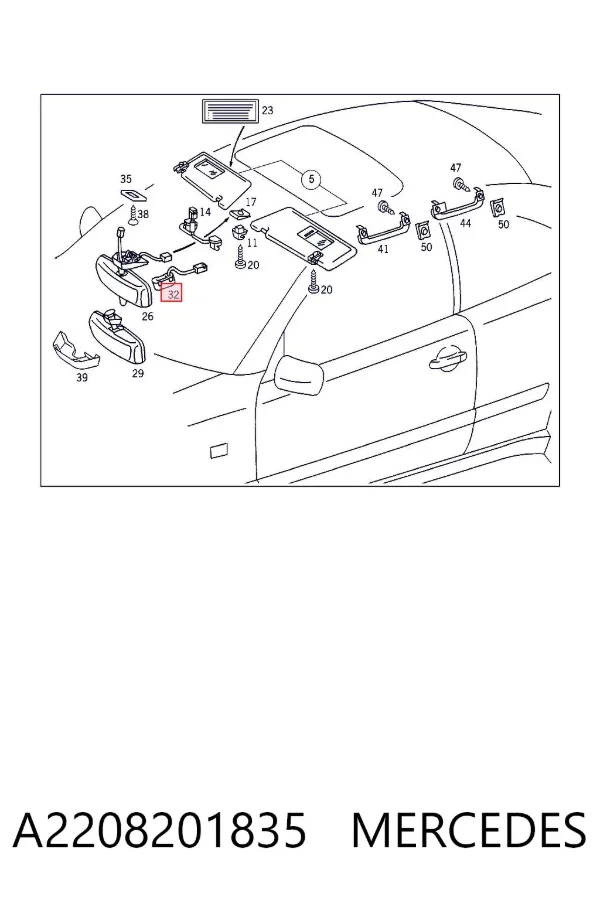 Microfone A2208201835 Mercedes