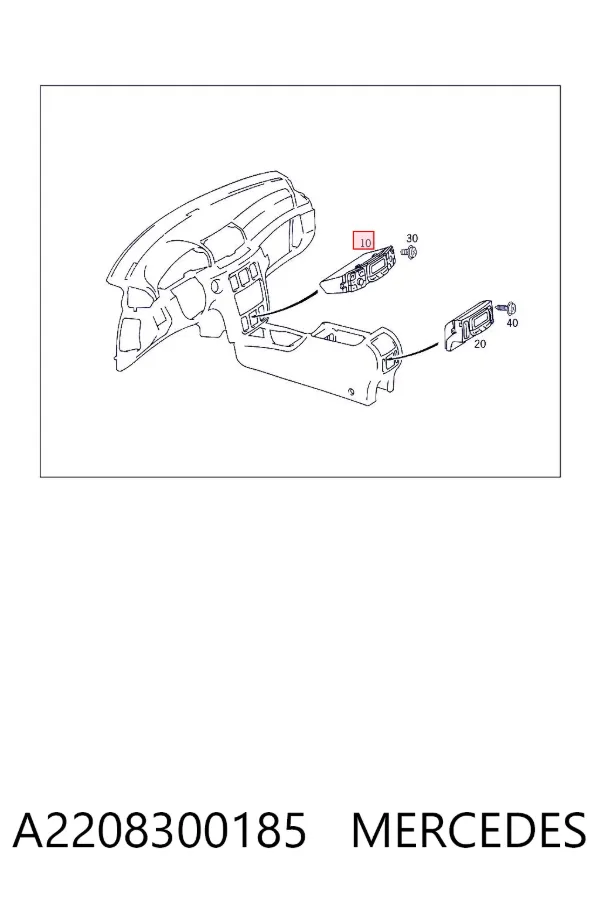 Unidade de controlo dos modos de aquecimento/condicionamento A2208300185 Mercedes