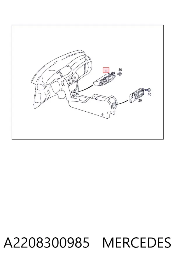 Unidade de controlo dos modos de aquecimento/condicionamento A2208300985 Mercedes