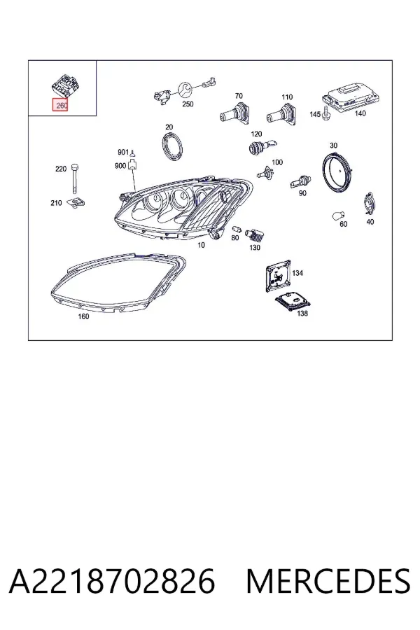 Sensor de chuva A2218702826 Mercedes