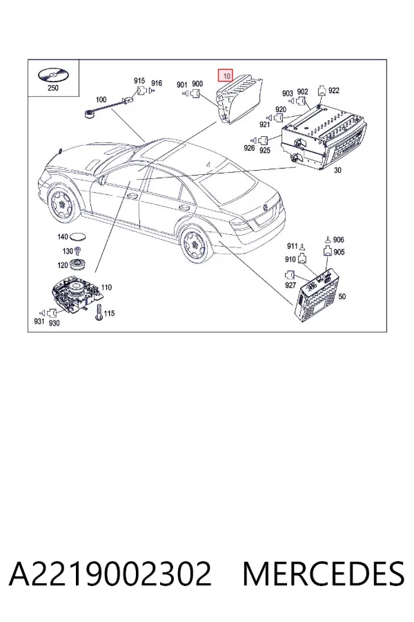 Mostrador multifuncional Mercedes S W221