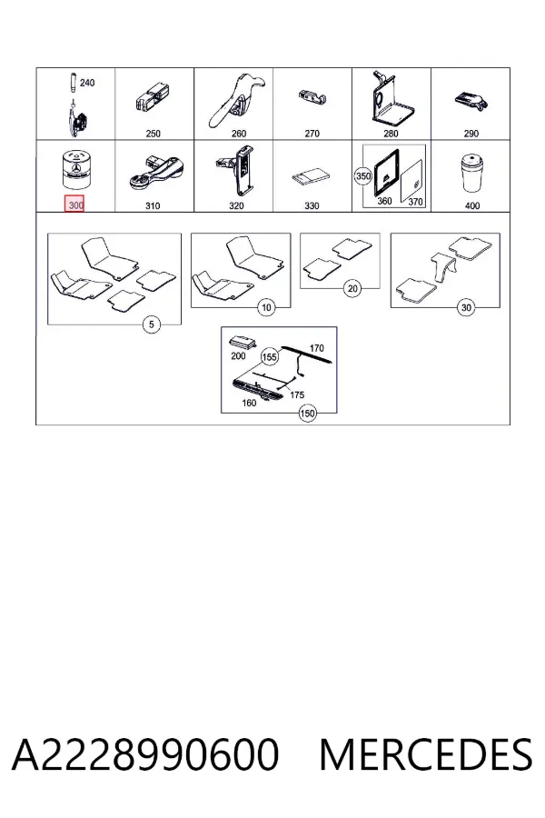 Aromatizante para o painel de instrumentos A2228990600 Mercedes