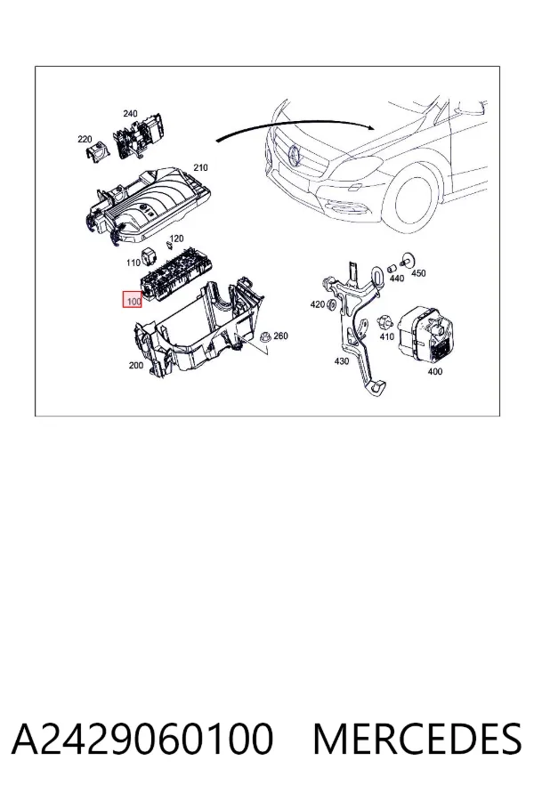 Unidade de dispositivos de segurança A2429060100 Mercedes