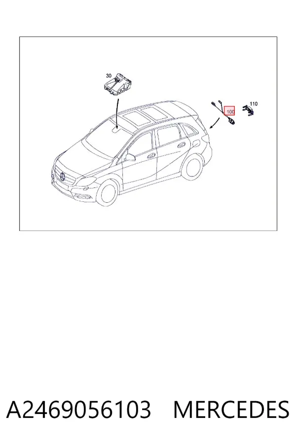 Câmara do sistema para asseguramento de visibilidade A2469056103 Mercedes