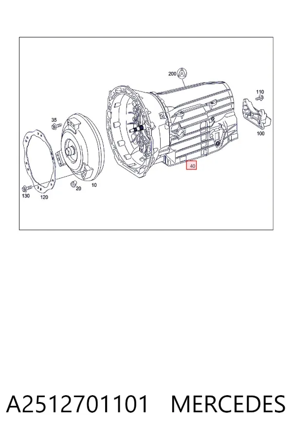 Caixa Automática de Mudança montada A2512701101 Mercedes