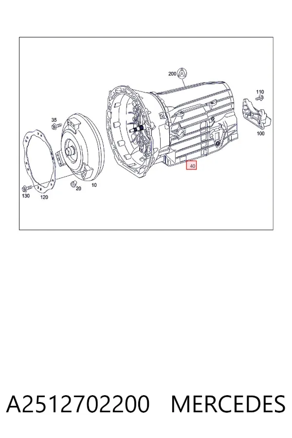 Caixa Automática de Mudança montada A2512702200 Mercedes