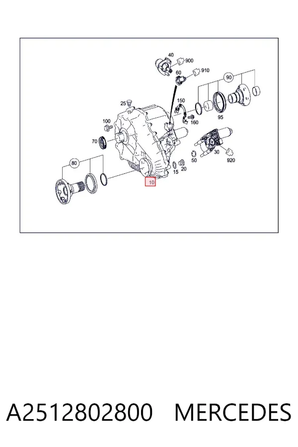 Caixa de transferência A2512802800 Mercedes