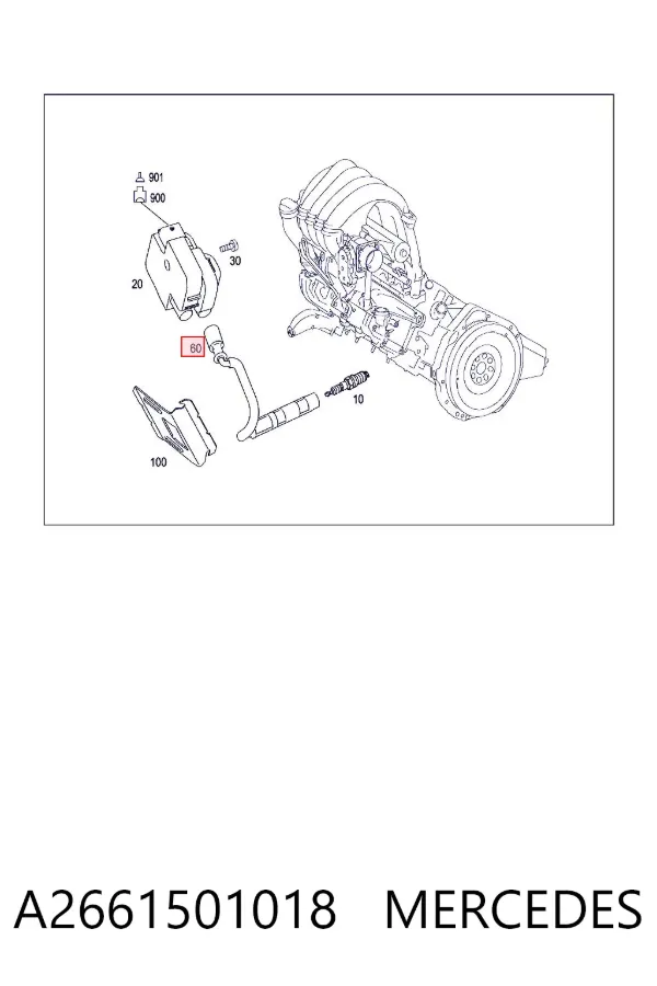 Fios de alta voltagem, kit A2661501018 Mercedes