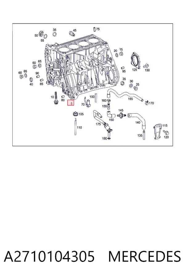 Bloco de cilindros de motor A2710104305 Mercedes