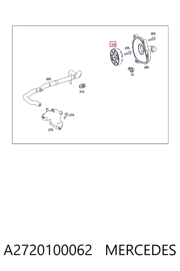 Rotor de separador de óleo A2720100062 Mercedes