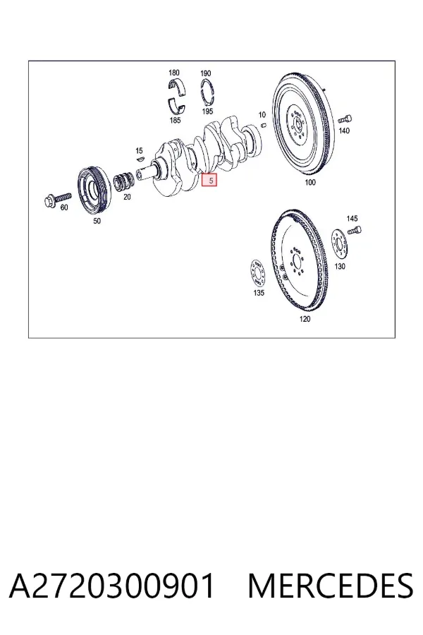 Cambota de motor A2720300901 Mercedes