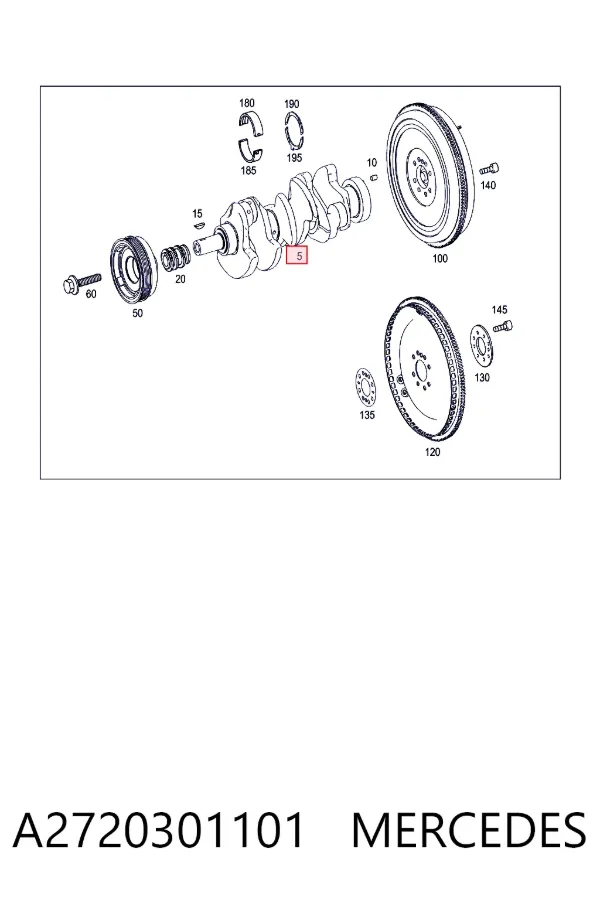 Cambota de motor A2720301101 Mercedes