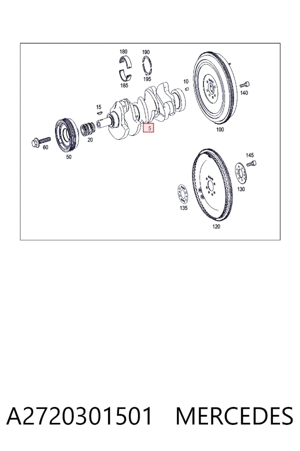 Cambota de motor A2720301501 Mercedes